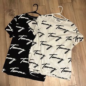 Tommy Hilfiger logo shirts black and white bundle